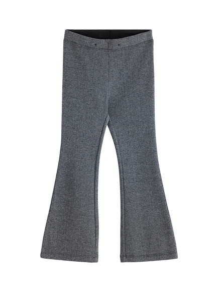 Lindex Kids' Flared Stretch Trousers, Black, Black