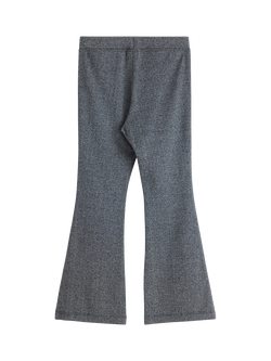 Lindex Kids' Flared Stretch Trousers, Black - view 2, Black