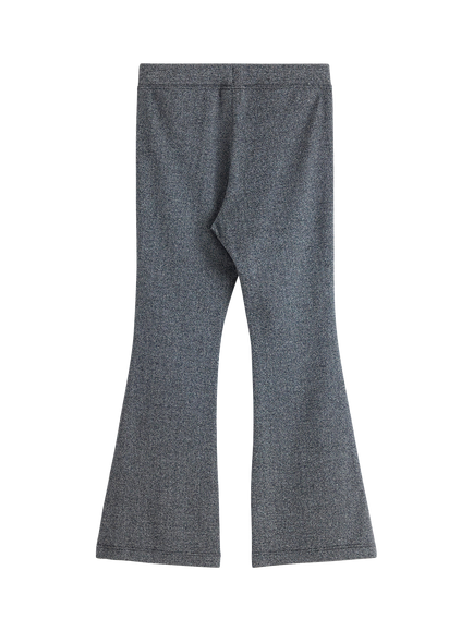Lindex Kids' Flared Stretch Trousers, Black - view 2, Black
