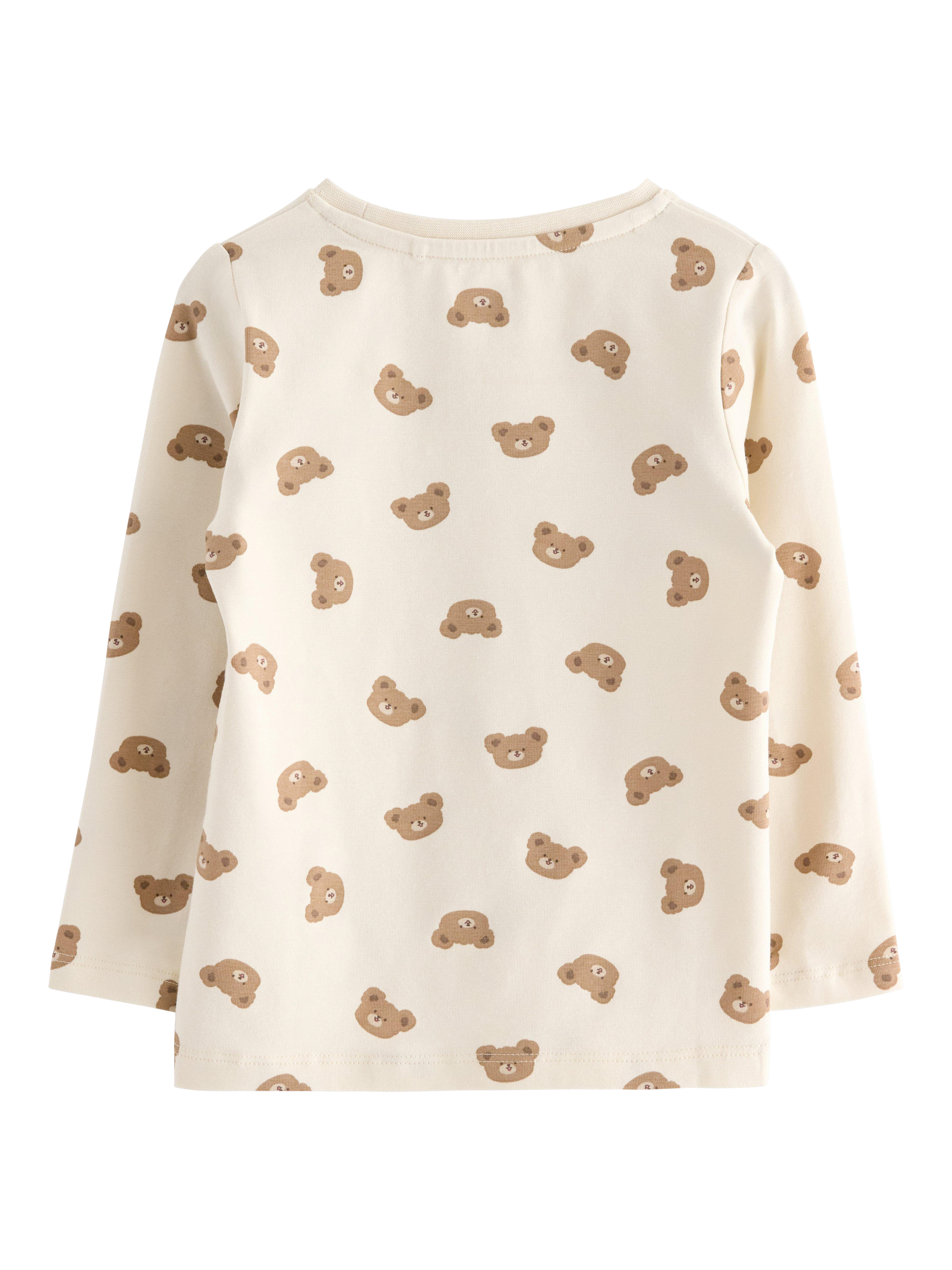 Product image 2 of 3, which shows Lindex Baby Teddy Bear Jersey Top, Light Beige, 18-24 months