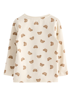 Lindex Baby Teddy Bear Jersey Top, Light Beige - view 2, Light Beige
