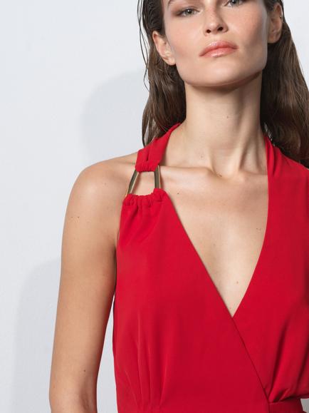 French Connection Vinnie Eden Tailored Dress, Lipstick Red - view 2, Lipstick Red