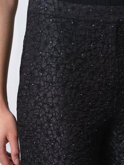 French Connection Yelena Jacquard Diamante Flared Trousers, Black - view 2, Black