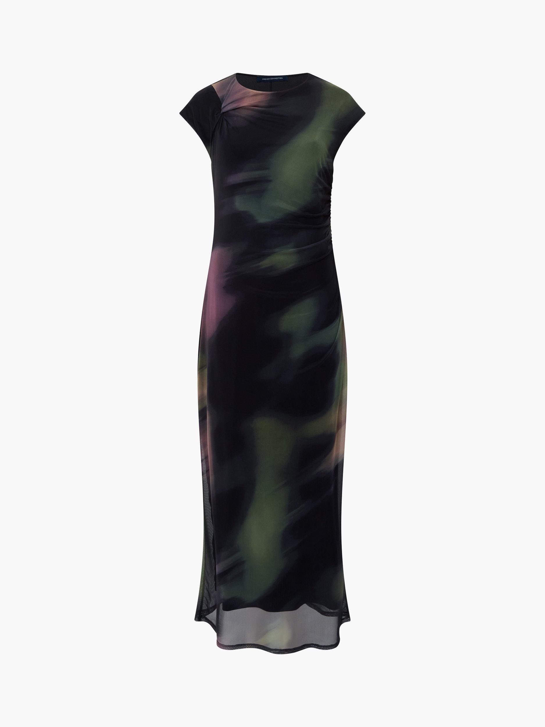 Product image 7 of 7, which shows French Connection Lara Terissa Mesh Bodycon Maxi Dress, Multi, XS
