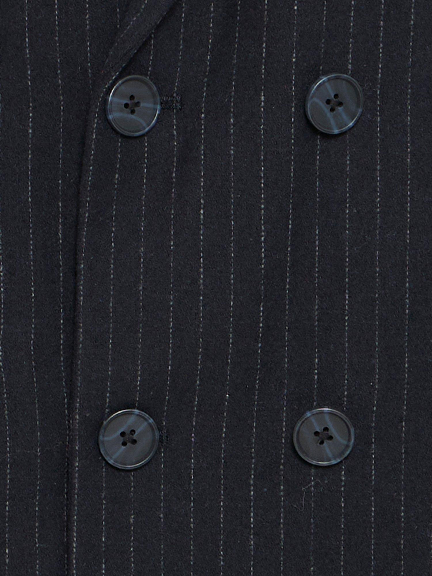 Product image 7 of 7, which shows Casual Friday Alby Double-Breasted Pinstripe Blazer, Dark Navy, 30