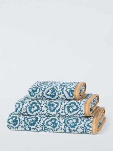 John Lewis x Sanderson Frisk Cotton Towels, Caneel