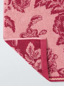John Lewis x Sanderson Boxwood Cotton Towels - view 2, Avocado Pink
