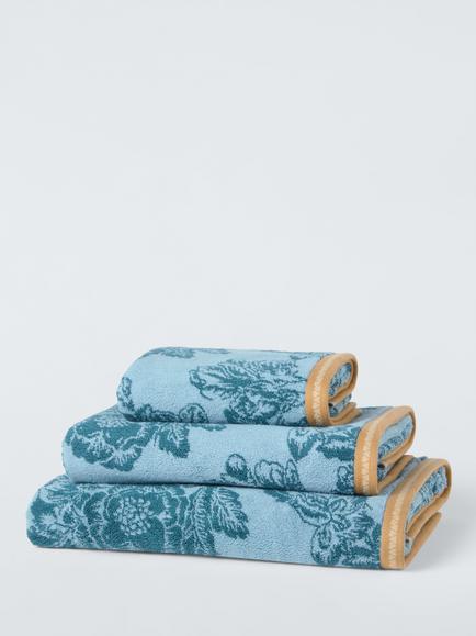 John Lewis x Sanderson Boxwood Cotton Towels, Caneel