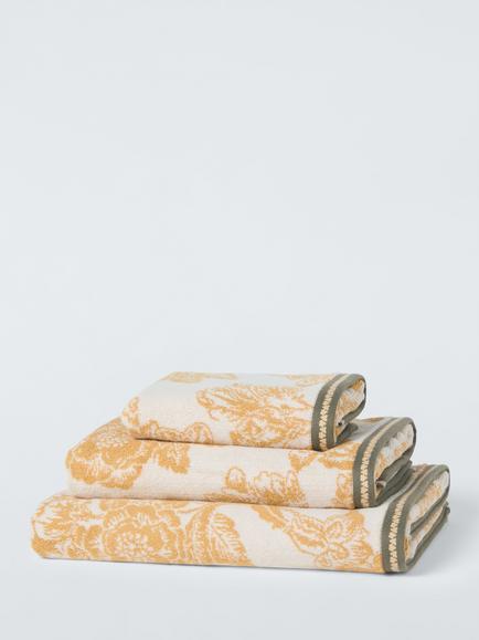 John Lewis x Sanderson Boxwood Cotton Towels, Honeycomb
