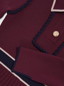 Reiss Kids' Freya Knitted Dress - view 2, Berry