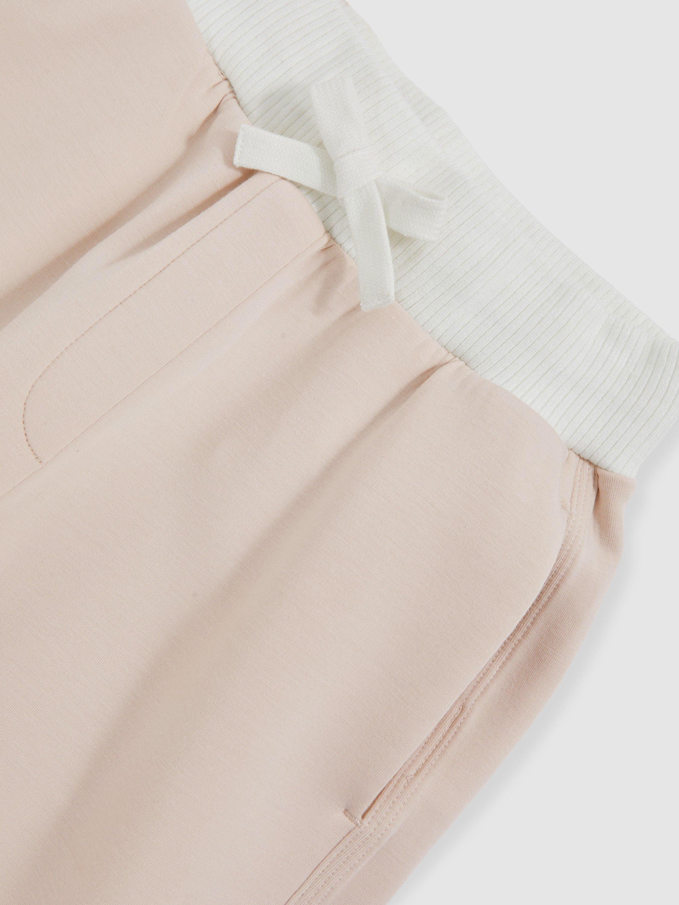 Product image 4 of 4, which shows Reiss Kids' Laney Joggers, Neutral, 3-4 years