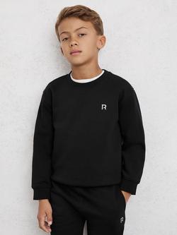 Reiss Kids' Avery Sweatshirt and Joggers Set, Black