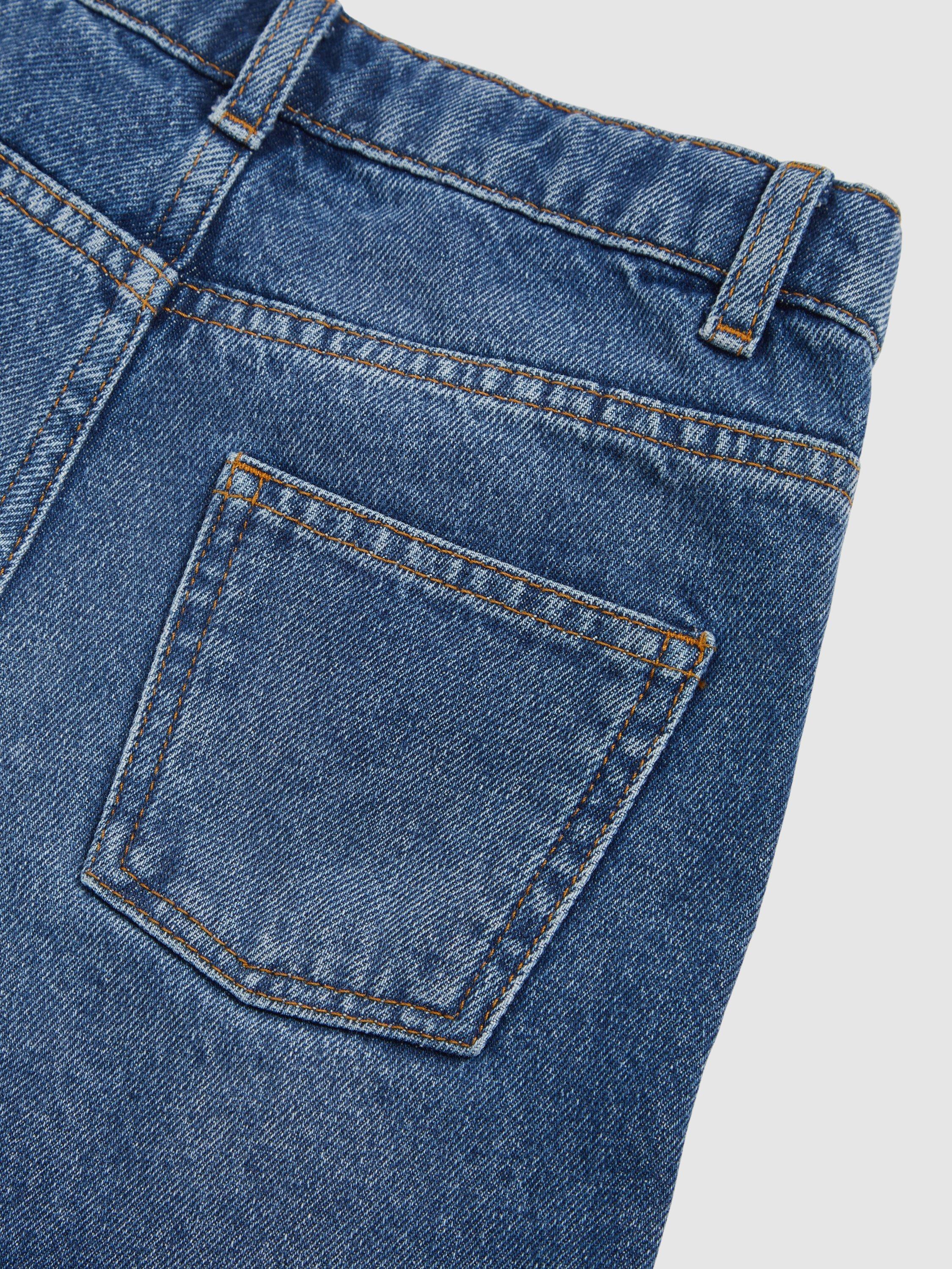 Product image 4 of 4, which shows Reiss Kids' Ronnie Denim Jeans, Mid Blue, 3-4 years