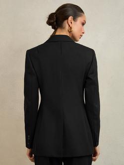 Reiss Della Atelier Single-Breasted Tuxedo Blazer, Black - view 2, Black