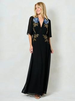 Hope & Ivy The Clover Embellished Maxi Dress, Black - view 2, Black