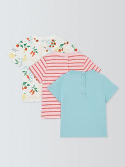 John Lewis Baby Jersey T-Shirts, Pack of 3, Multi - view 2, Multi
