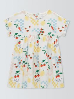 John Lewis Baby Fresh and Zesty Short Sleeve Dress, Natural, Natural