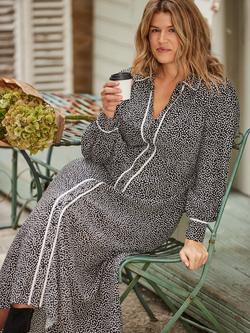 Live Unlimited Curve Spot Shirt Midi Dress, Black - view 2, Black