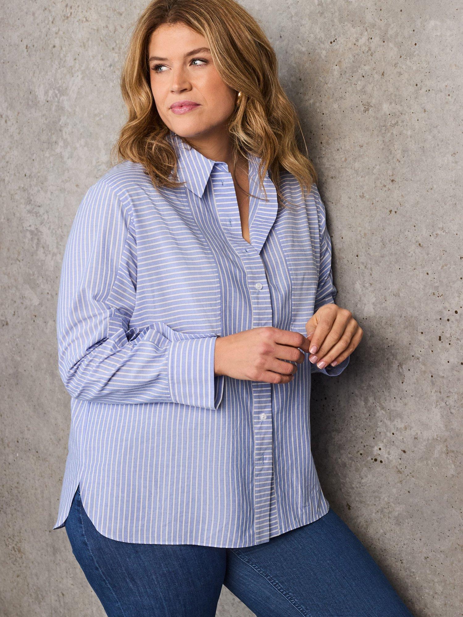Product image 3 of 6, which shows Live Unlimited Curve Stripe Shirt, Blue, 12