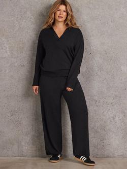 Live Unlimited Curve Knitted Wide Leg Trousers, Grey, Grey