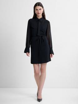 French Connection Arezzo Collar Mini Shirt Dress, Black