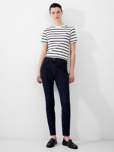 French Connection Cotton Blend Skinny Jeans, Dark Wash