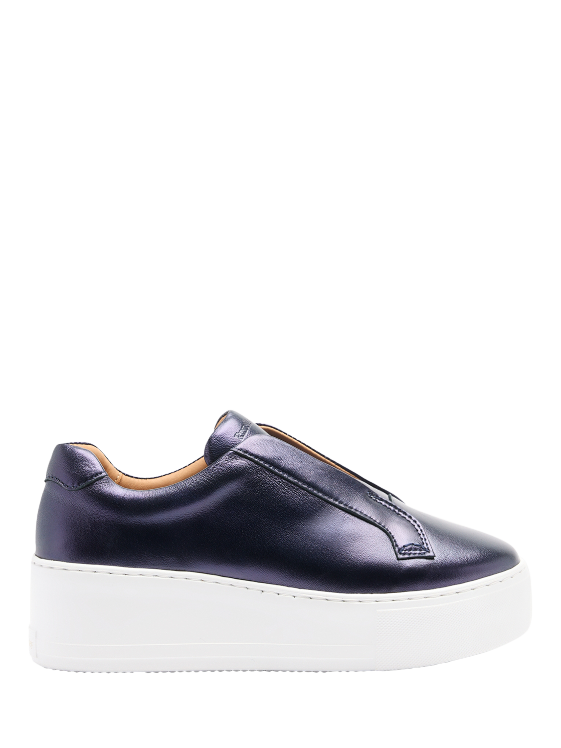 Russell Bromley Park Up Leather Laceless Flatform Trainers