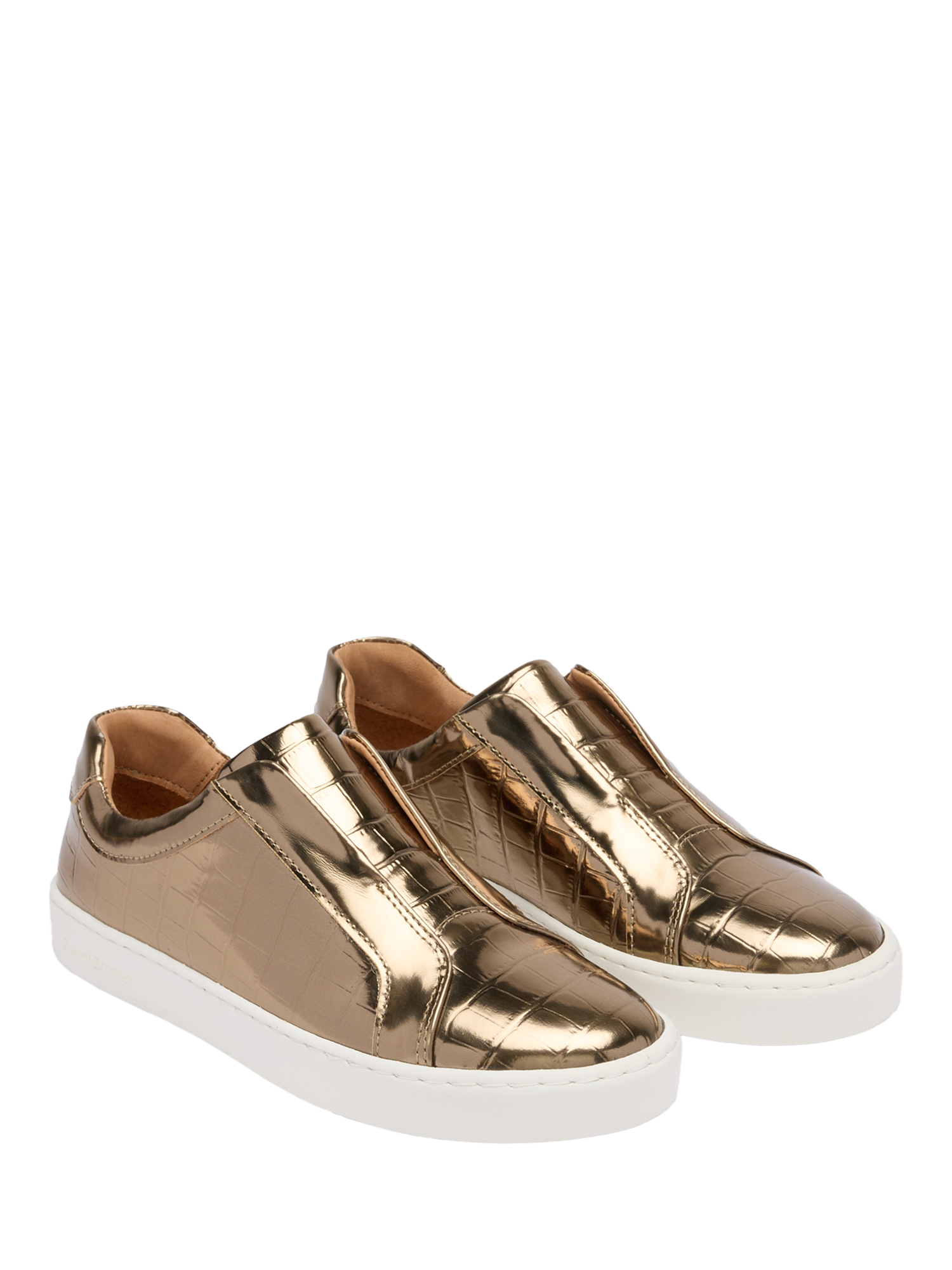 Product image 2 of 4, which shows Russell & Bromley Pear Trainers, Gold, 4