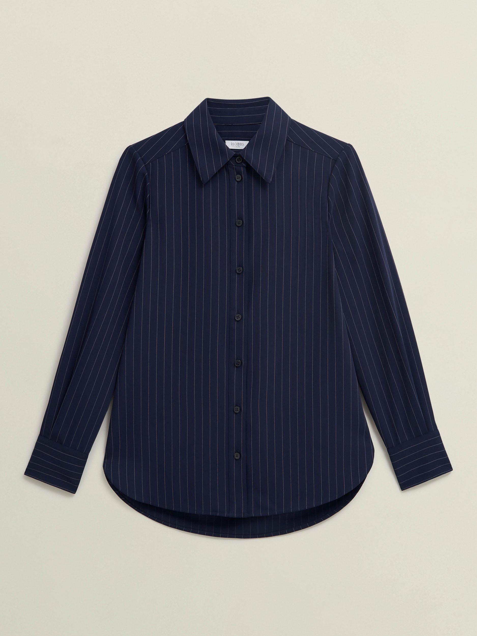 Product image 4 of 6, which shows Hobbs Hadley Shirt, Midnight Ivory, 10