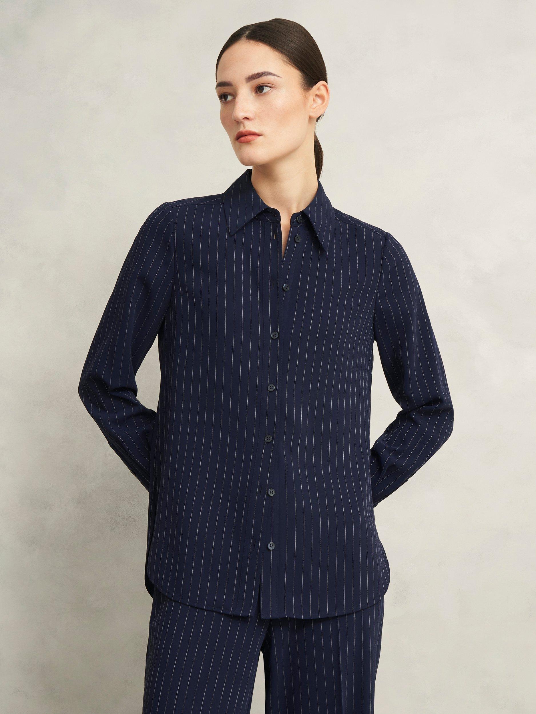 Product image 5 of 6, which shows Hobbs Hadley Shirt, Midnight Ivory, 10