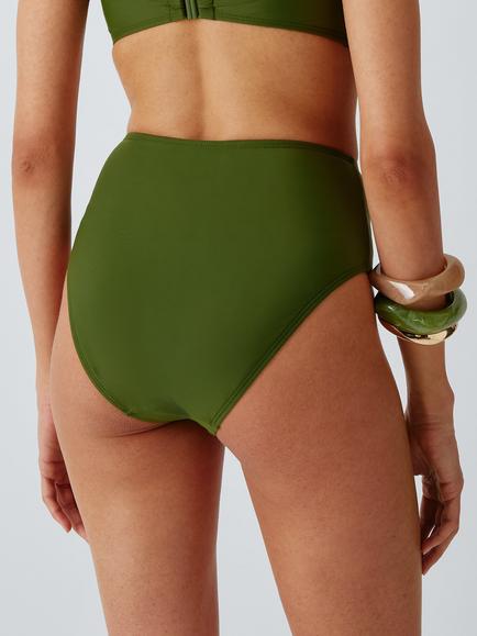 John Lewis Belize Colour Block Bikini Bottoms - view 2, Green