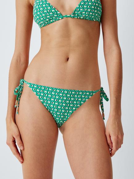 John Lewis Monterey Geo String Bikini Bottoms, Blue, Blue