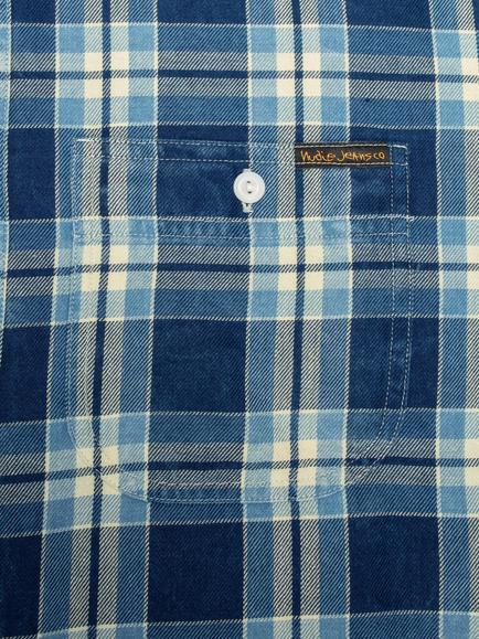 Nudie Jeans Julian Worker Shirt, Indigo - view 2, Indigo