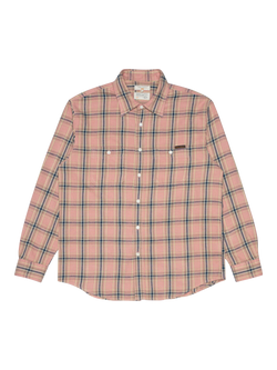 Nudie Jeans Check Print Worker Shirt, Pink