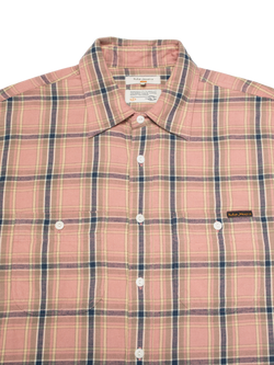 Nudie Jeans Check Print Worker Shirt - view 2, Pink