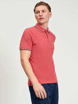 Ben Sherman Signature Short Sleeve Pique Cotton Polo Shirt, Coral