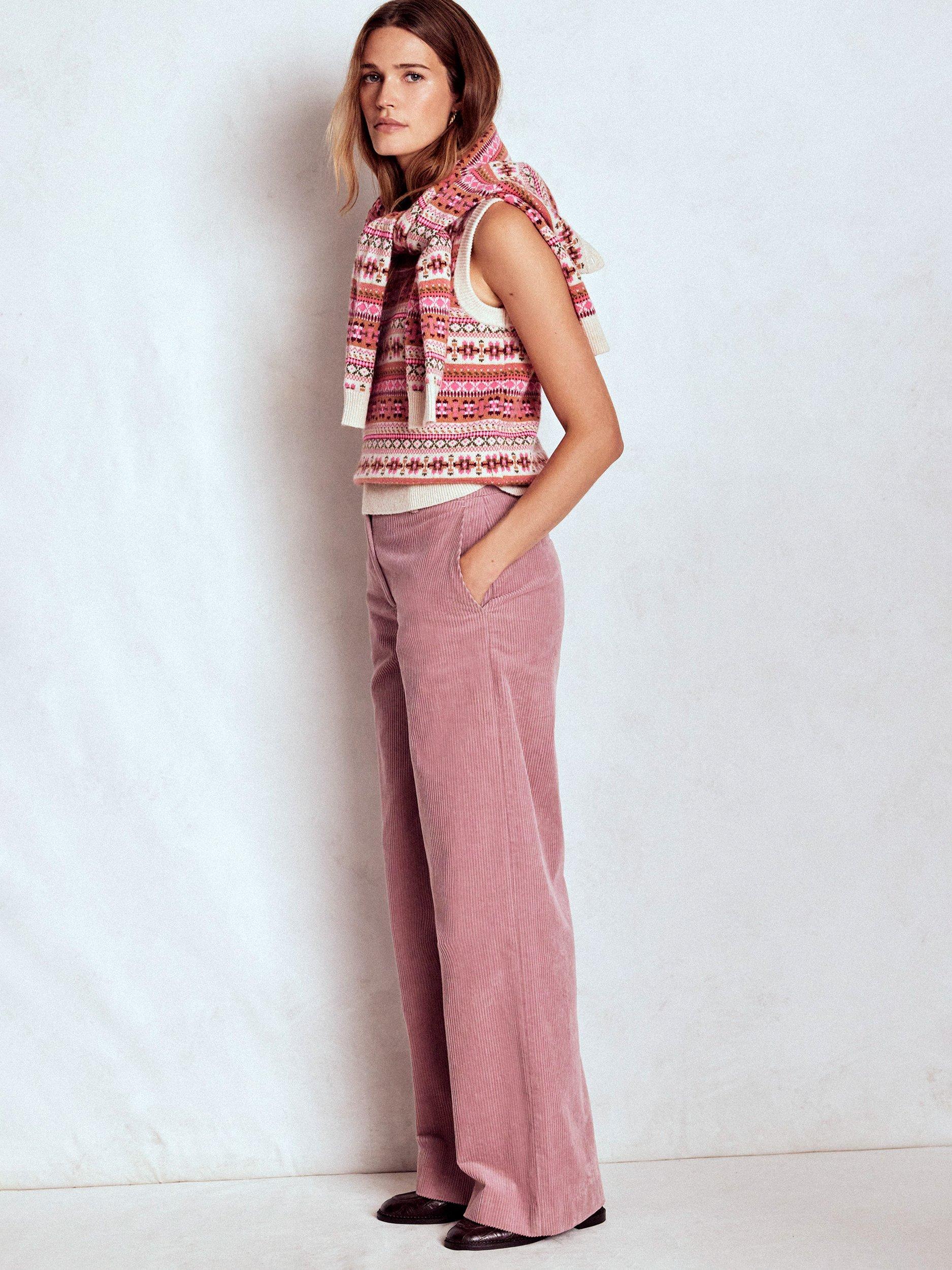 Product image 2 of 7, which shows Boden Edie Fair Isle Wool Blend Tank Top, Pink/Multi, M