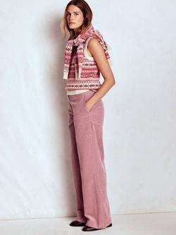 Boden Edie Fair Isle Wool Blend Tank Top, Pink/Multi - view 2, Pink/Multi