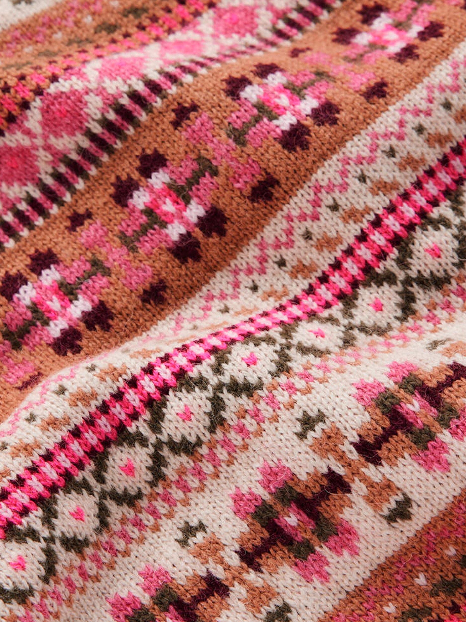 Product image 6 of 7, which shows Boden Edie Fair Isle Wool Blend Tank Top, Pink/Multi, M