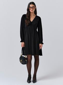 Ghost Bianca Ruffle Mini Dress, Black