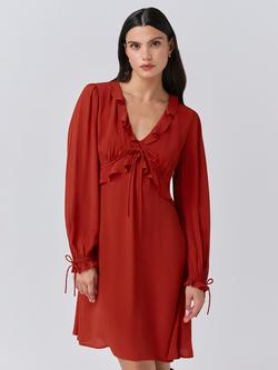 Ghost Billie Frill Mini Dress - view 2, Burnt Orange