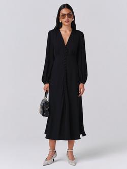 Ghost Francesca Shirt Midi Dress, Black