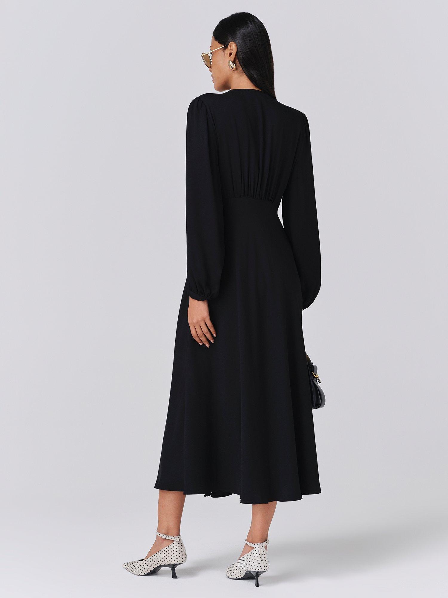 Product image 5 of 5, which shows Ghost Francesca Shirt Midi Dress, Black, XS