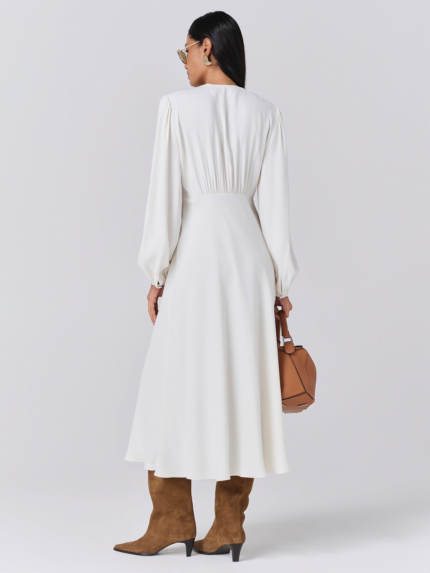Product image 5 of 5, which shows Ghost Francesca Shirt Midi Dress, Ivory, XS
