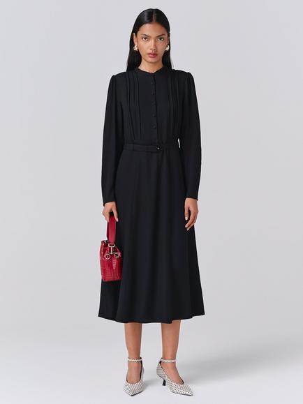 Ghost Freya Shirt Midi Dress, Black
