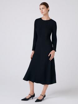 Ghost Kiara A Line Midi Dress - view 2, Black