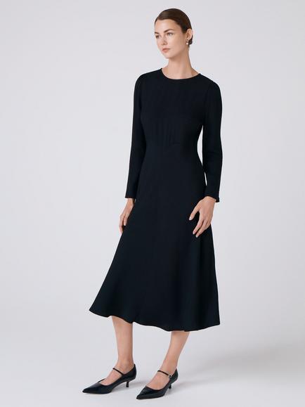 Ghost Kiara A Line Midi Dress - view 2, Black
