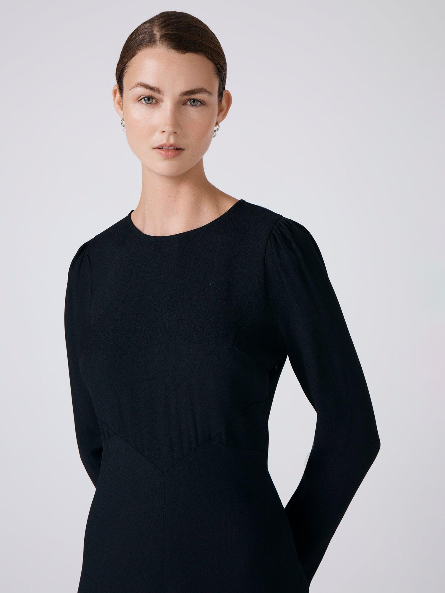 Product image 5 of 6, which shows Ghost Kiara A Line Midi Dress, Black, XS