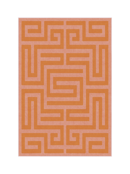Ruggable Maze Rug, Pink/Orange, Pink/Orange