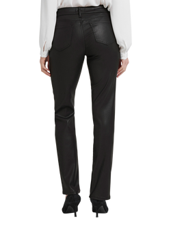 NYDJ Marilyn Coated Straight Jeans - view 2, Black